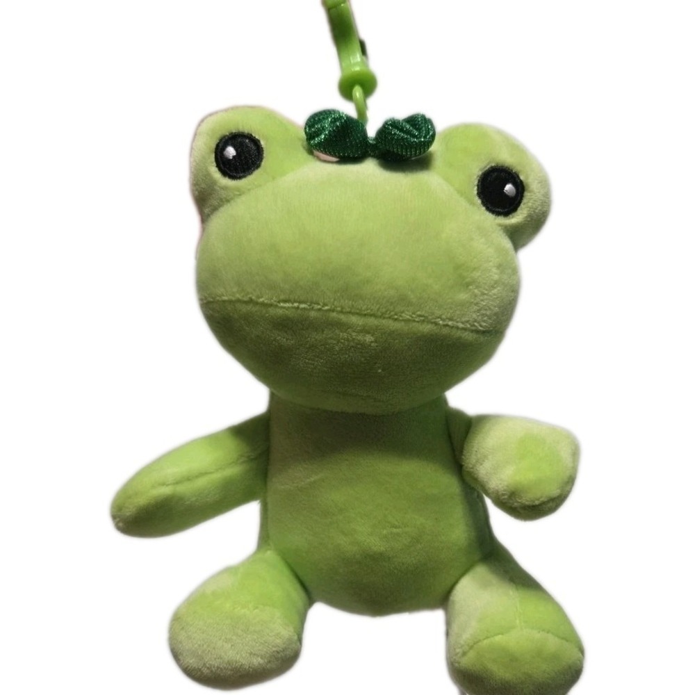 Cute Green Frog Plush Keychain Stuffed Animal Gekota Anime Collectible 6"